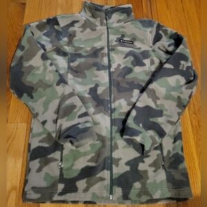 Youth Large Columbia Sportswear Camo Fleece Jacket